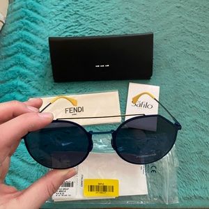 Fendi 🌟BRAND NEW ff M 0021/S Blue Sunglasses w/Yellow Frames!!